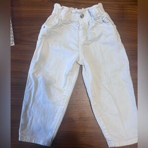 Zara Kids Cream Casual Pants